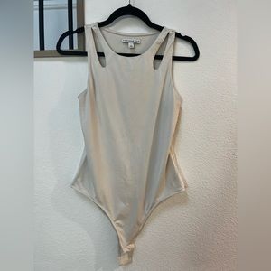 White High Neck One Piece Bodysuit